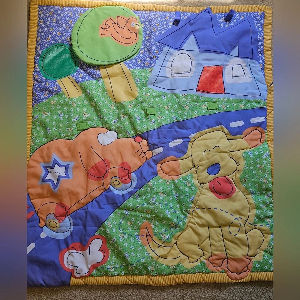 Carter's Emu Namae Puppy Yellow Dog Car Play Mat Travel Baby Mirror Toy Y2k 2000